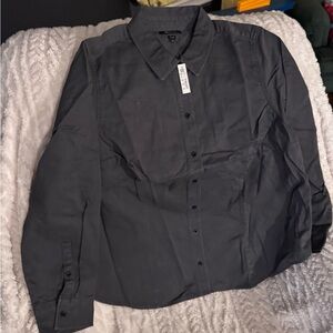 Madewell Gray Button-Up Shirt
